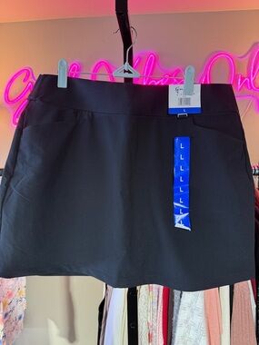 Greg Norman Collection Black Women's Golf Skort with Built-In Shorts